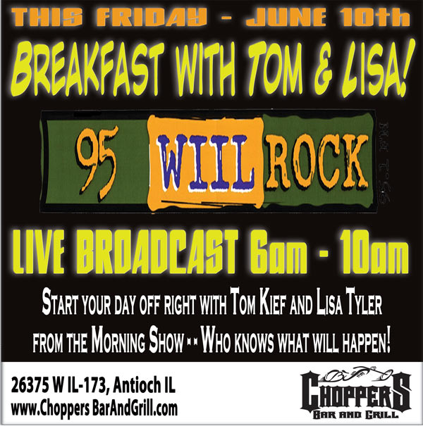 Breakfast with Tom and Lisa from 95 WIIL Rock Friday Morning - Broadcasting LIVE 6am-10am