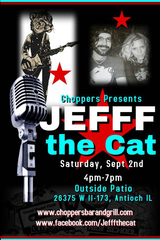 Come out and listen to Jefff the Cat playing Classic Rock, Blues, and Originals Tunes this Saturday on the deck from 4-7PM! Enjoy $3.50 Bombs (Jagermeister or Dr flavors) while enjoying the music!