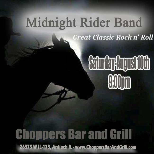 Saturday, August 10th, 2013 9pm - Midnight Rider Band -- Classic Rock and Roll
