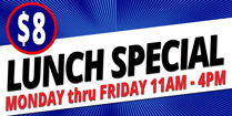 is your belly rumblin;? We got you covered with our $8 Lunch Special at Choppers Bar and Grill. Stop in today 11am to 4pm to enjoy our specials.